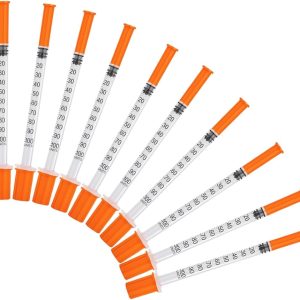 10 Pack 1ml Syringes with Needle Individually Wrapped Dispensing Measuring Tool Plastic 30G*8mm BD Microfine Multi-purpose Measuring Tools for Labs Accessories Pets Feeding Craft Supplies